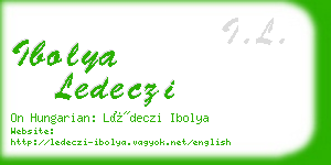 ibolya ledeczi business card